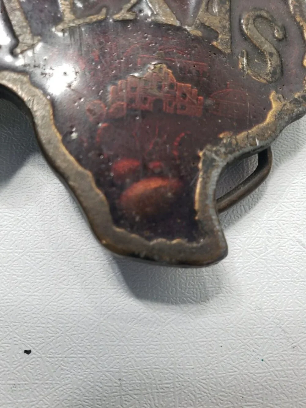 Vintage 1977 Indiana Metal Craft Texas Lone Star State Belt Buckle F-118
